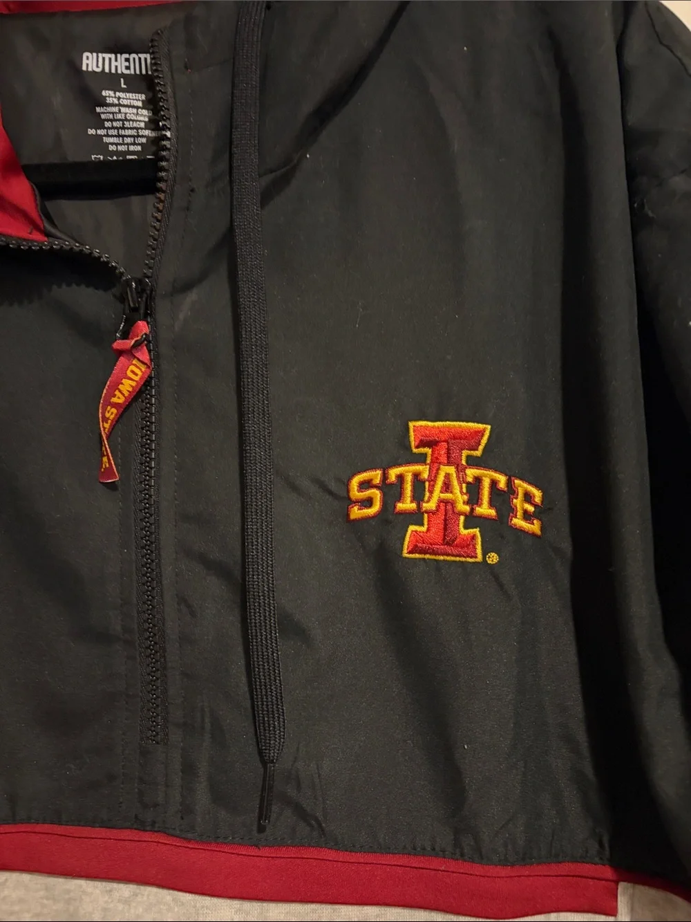Iowa State Pullover Hoodie Jacket - Black, Gray & Red